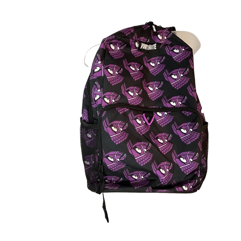 Fortnite Loot Supply Llama Backpack Kids Purple Black Medium Size